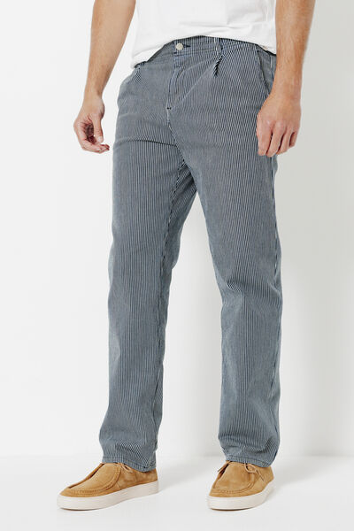 Jean loose &agrave; plis