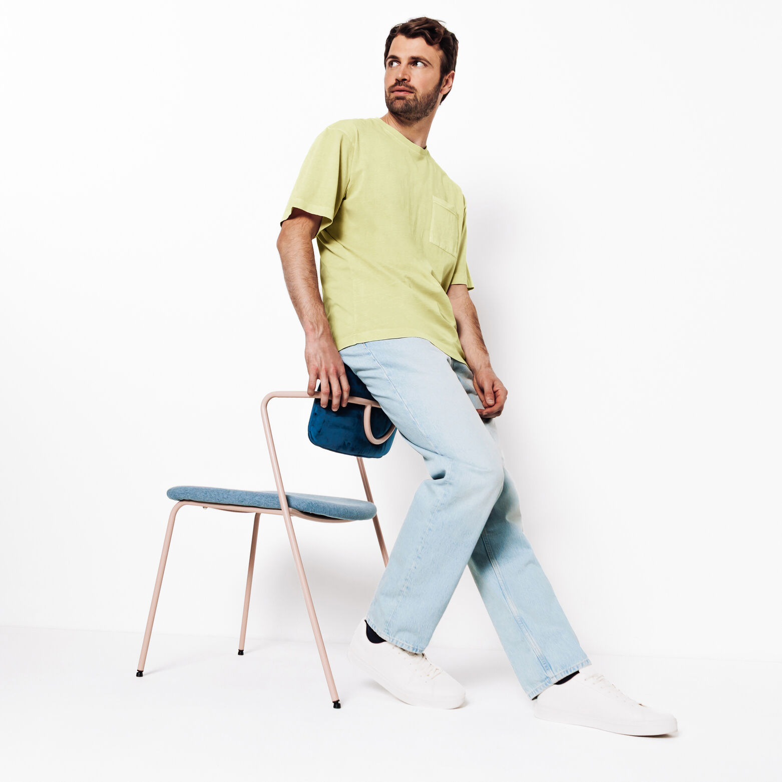 Tee shirt coton poche poitrine