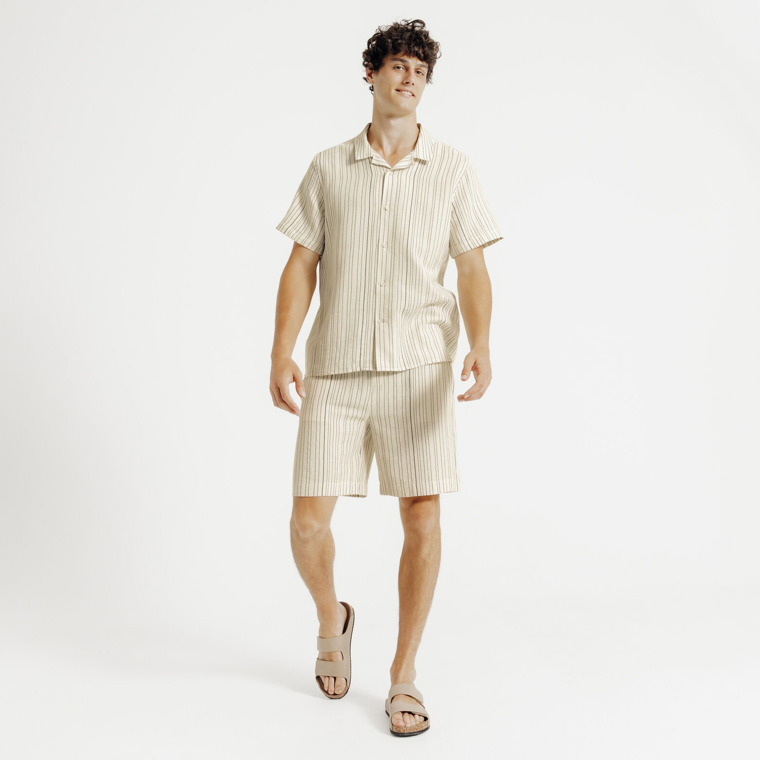 Chemisette en gaze de coton ray&eacute;e