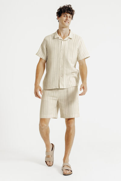 Chemisette en gaze de coton ray&eacute;e