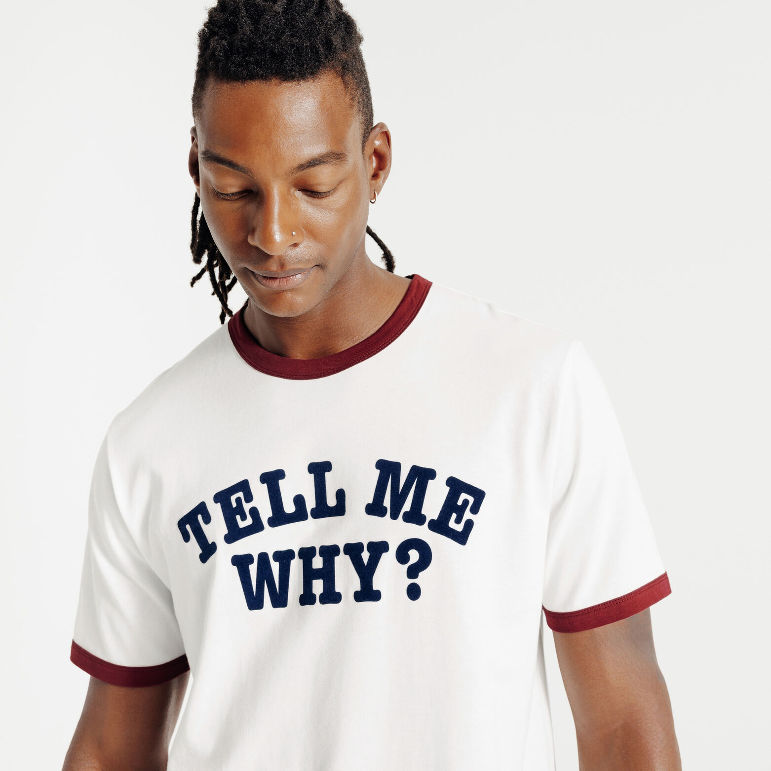 Tee shirt contrast&eacute; "Tell me why ?"