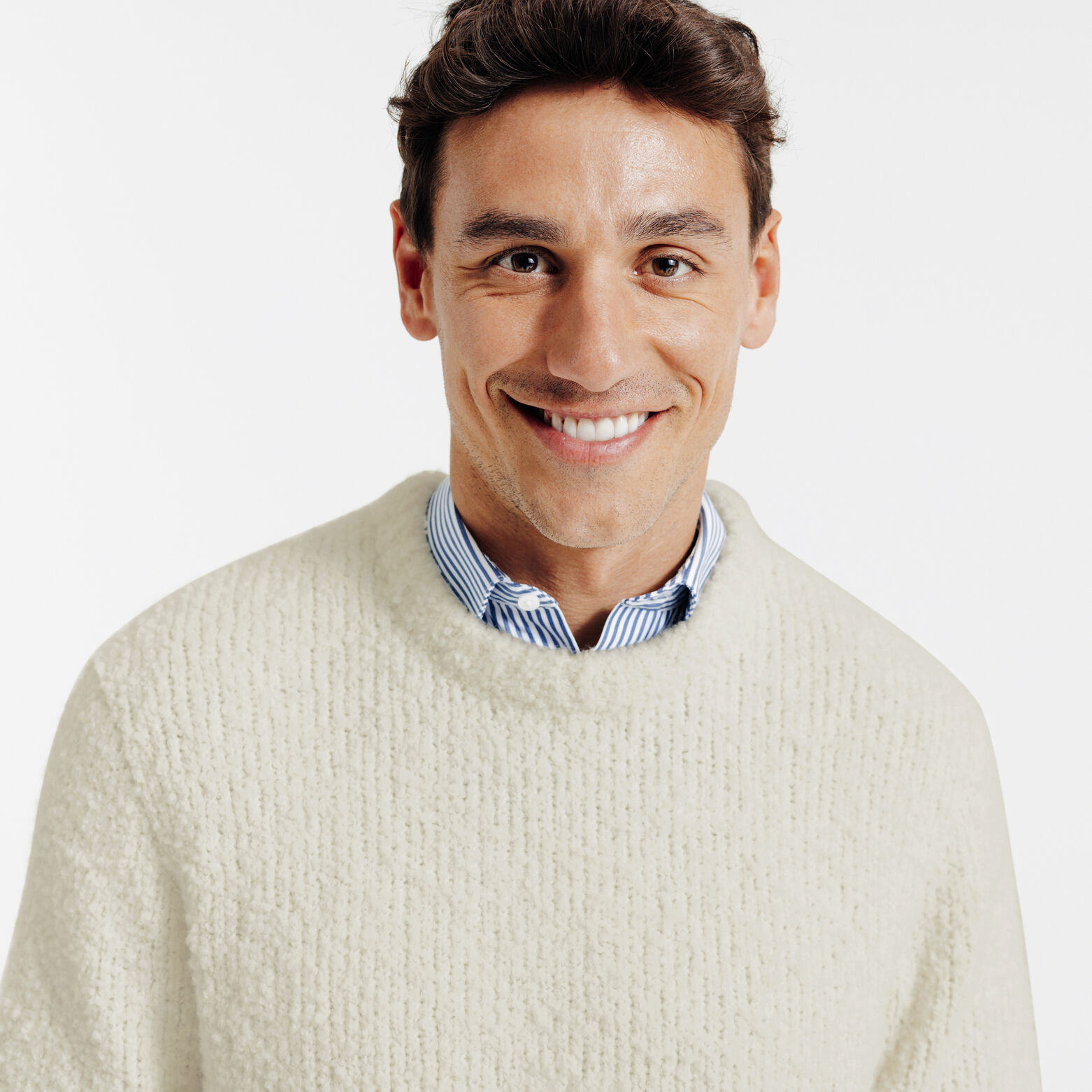 Pull col rond bouclette