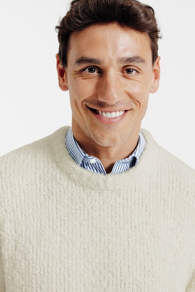 Pull col rond bouclette