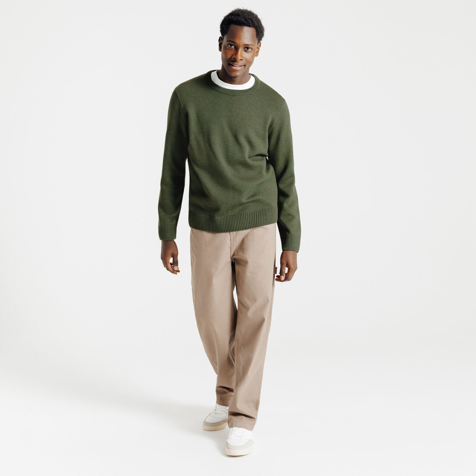 Pull laine col rond Made In France