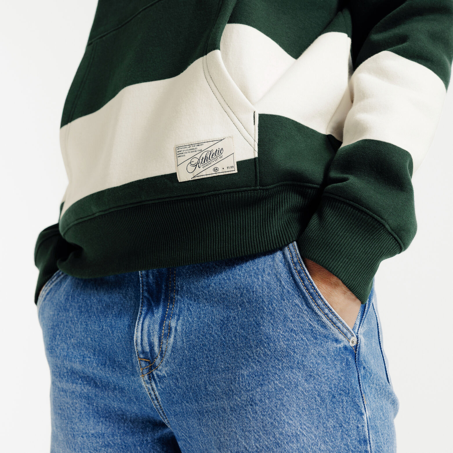 Sweat &agrave; capuche ray&eacute;