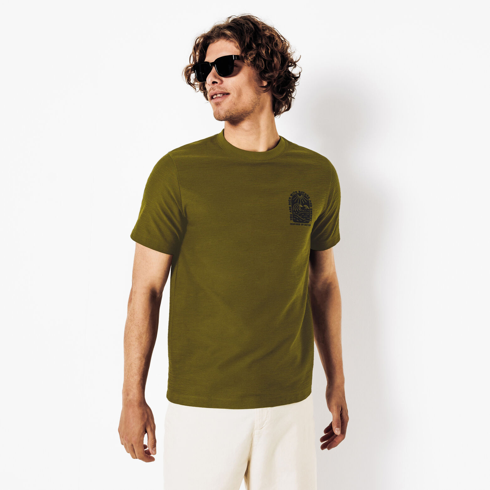 Geborduurd t-shirt in reli&euml;fstof