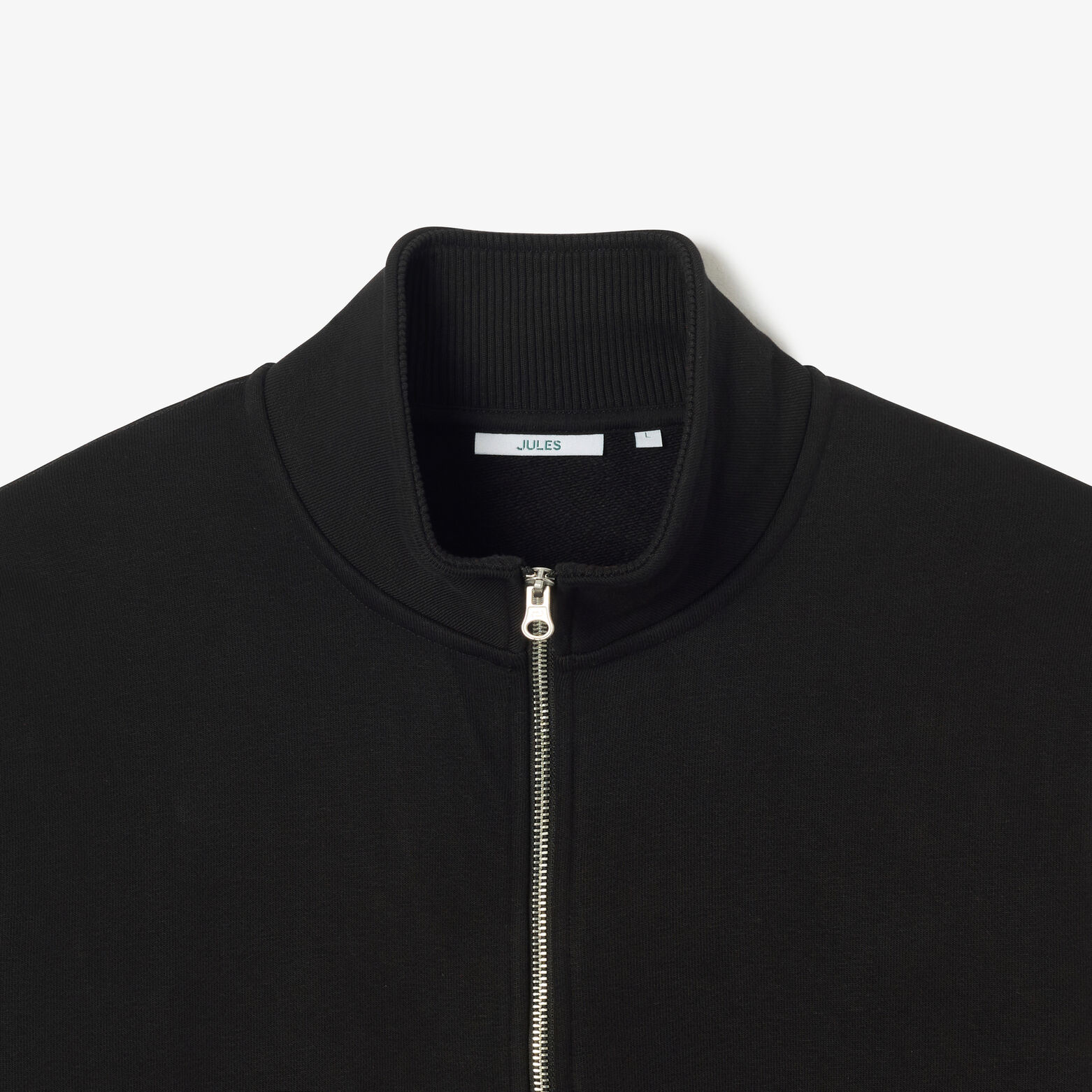 Sweat veste zipp&eacute;e col montant uni heavy weight