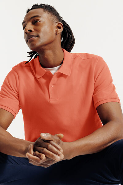 Polo manches courtes piqu&eacute; uni