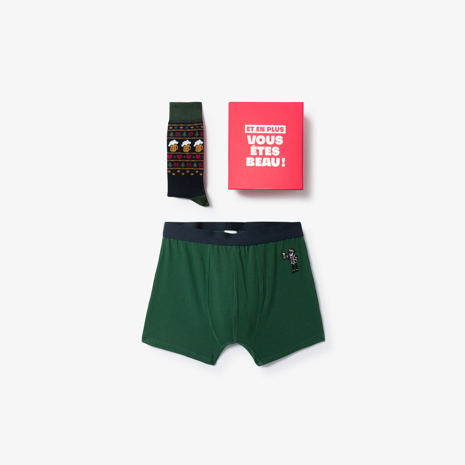 Coffret boxer et chaussettes fantaisies