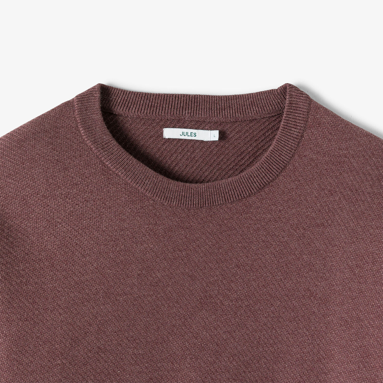 Trui ronde hals in fantasie-stekenpatroon