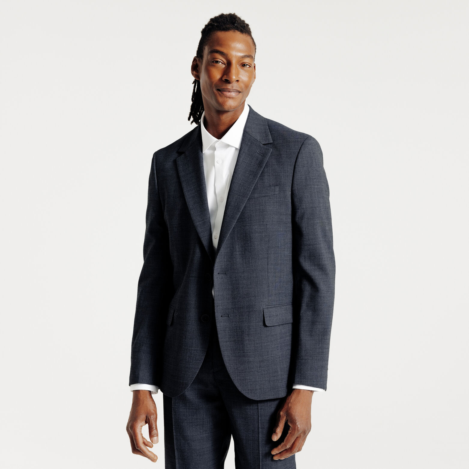 Het pakket tweekleurige confortabel kostuum - Donkerblauw