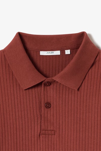 Polo manches courtes textur&eacute;