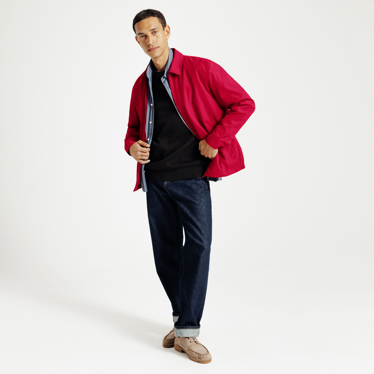 Blouson col chemise zipp&eacute;