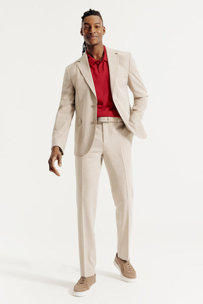 Polo en maille manches courtes col boutonn&eacute;