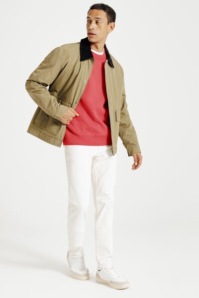 Pull col rond relax tricotage jacquard