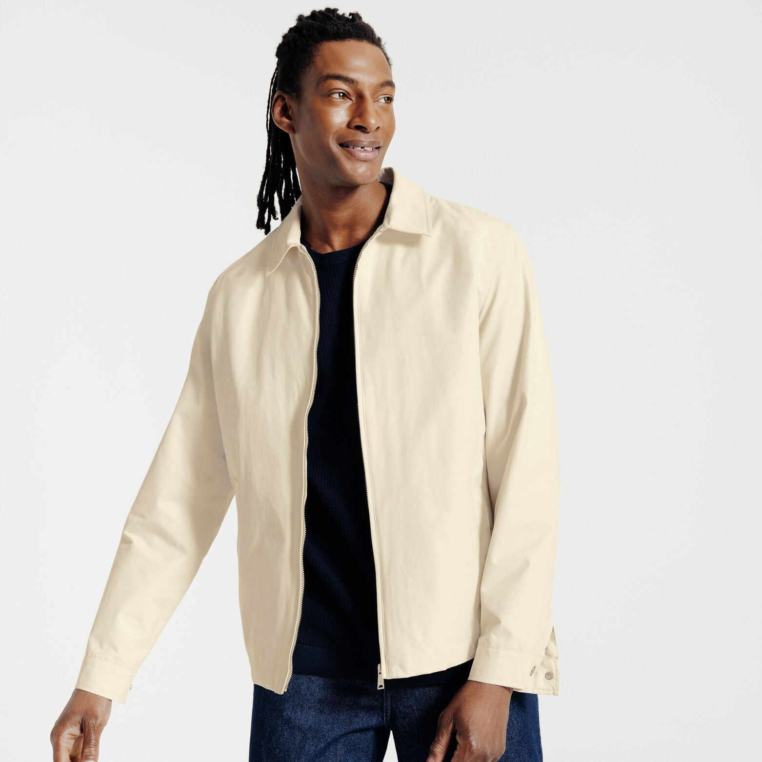 Blouson col chemise zipp&eacute;