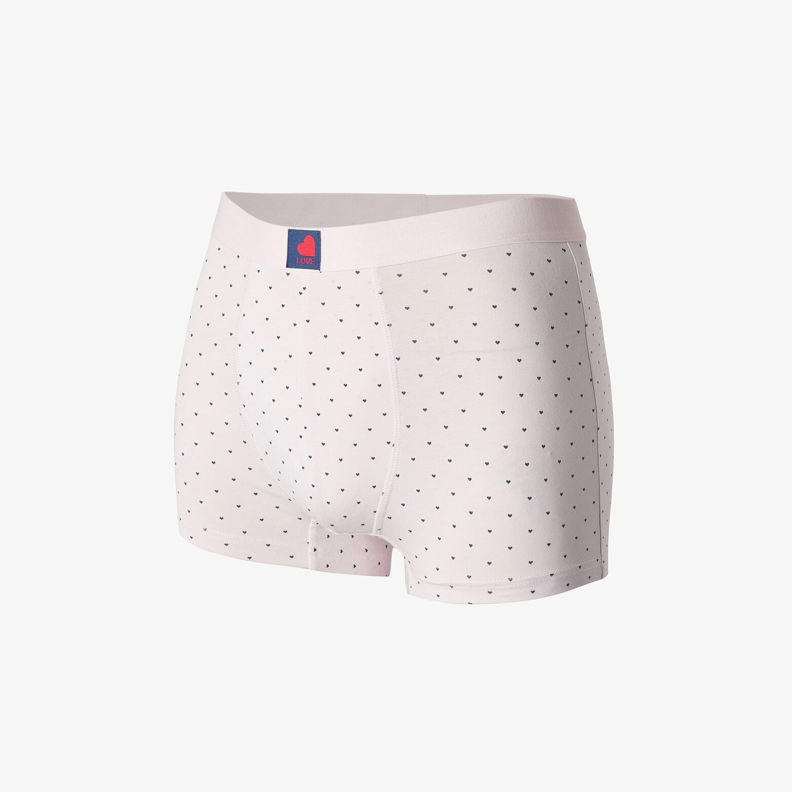 Boxer imprim&eacute; "coeur" Saint-Valentin