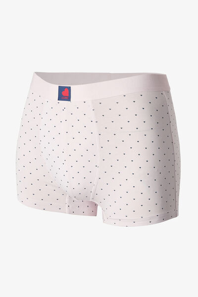 Boxer imprim&eacute; "coeur" Saint-Valentin