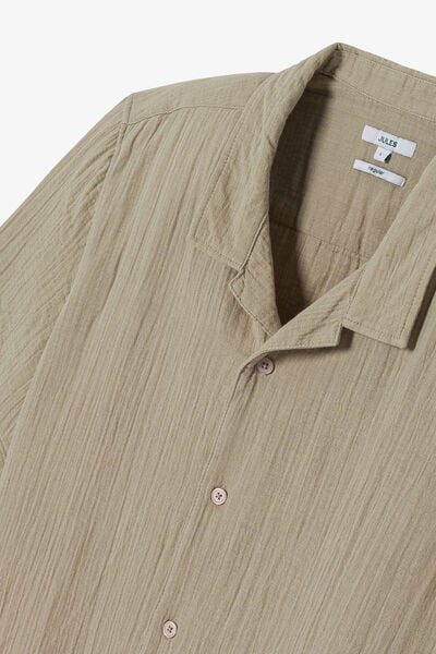 Chemisette en gaze de coton col requin