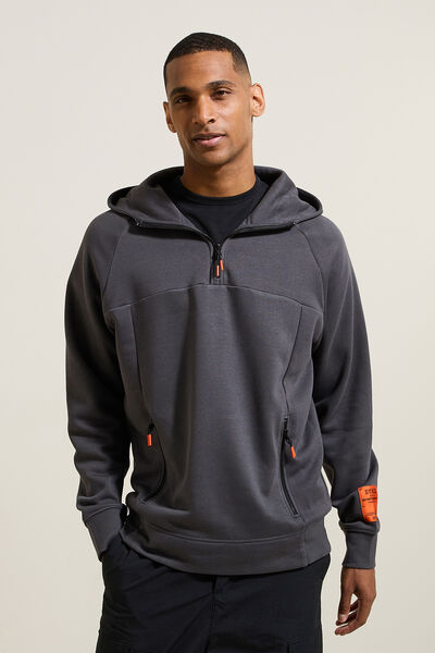 Sweat &agrave; capuche mati&egrave;re technique