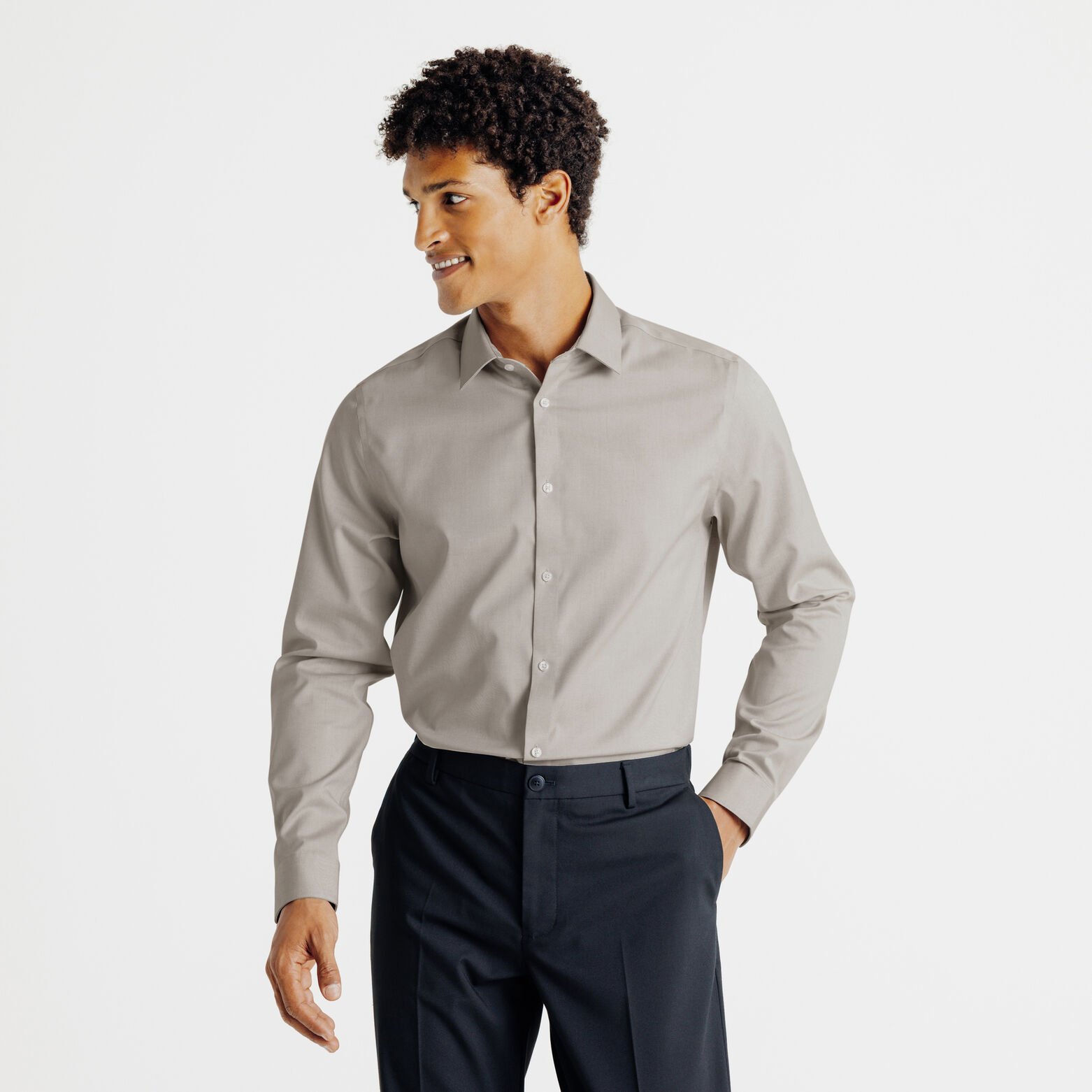 Chemise sans repassage en coton regular