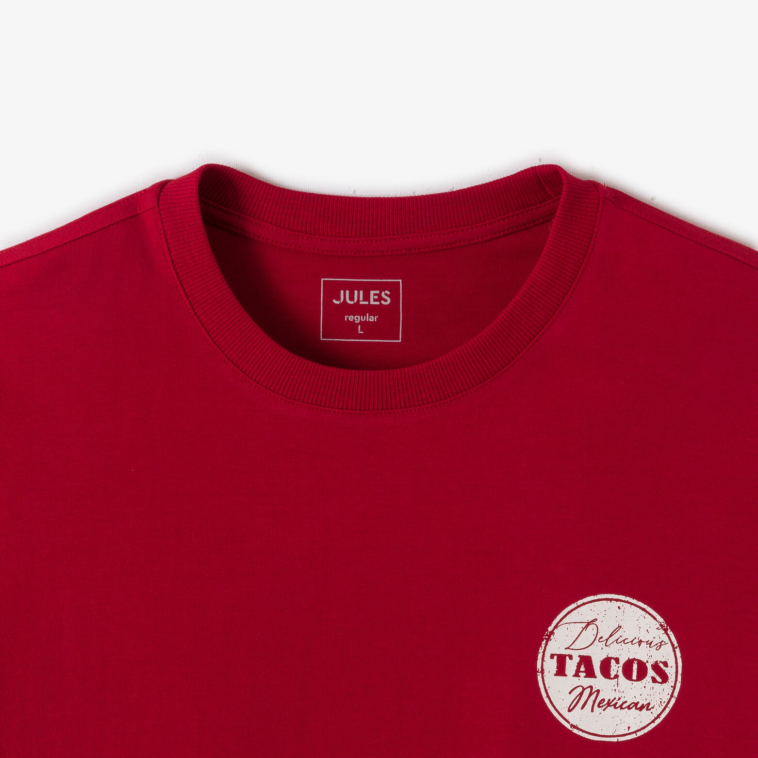 T-shirt met foodprint voor-en achteraan