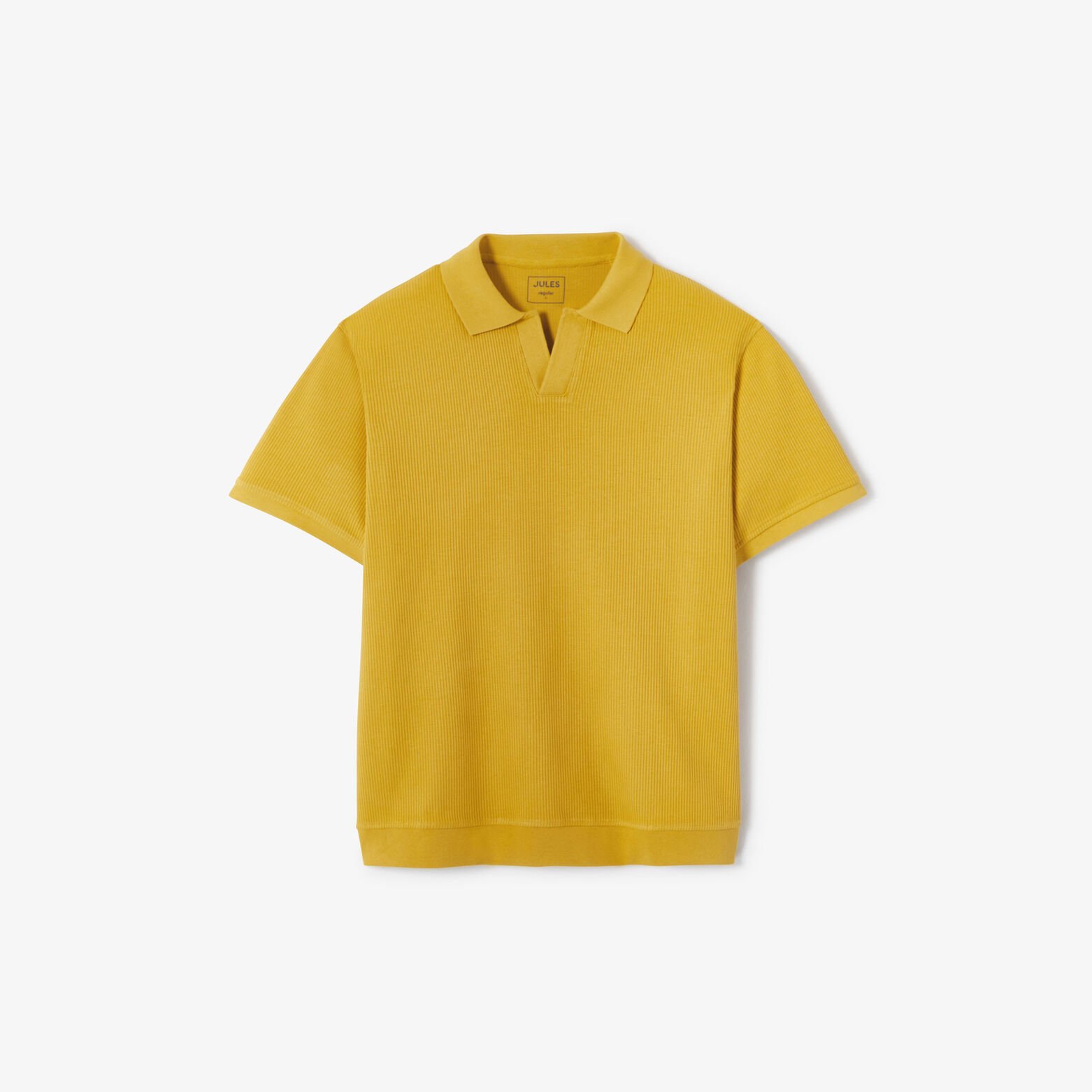 Polo manches courtes textur&eacute; col resort