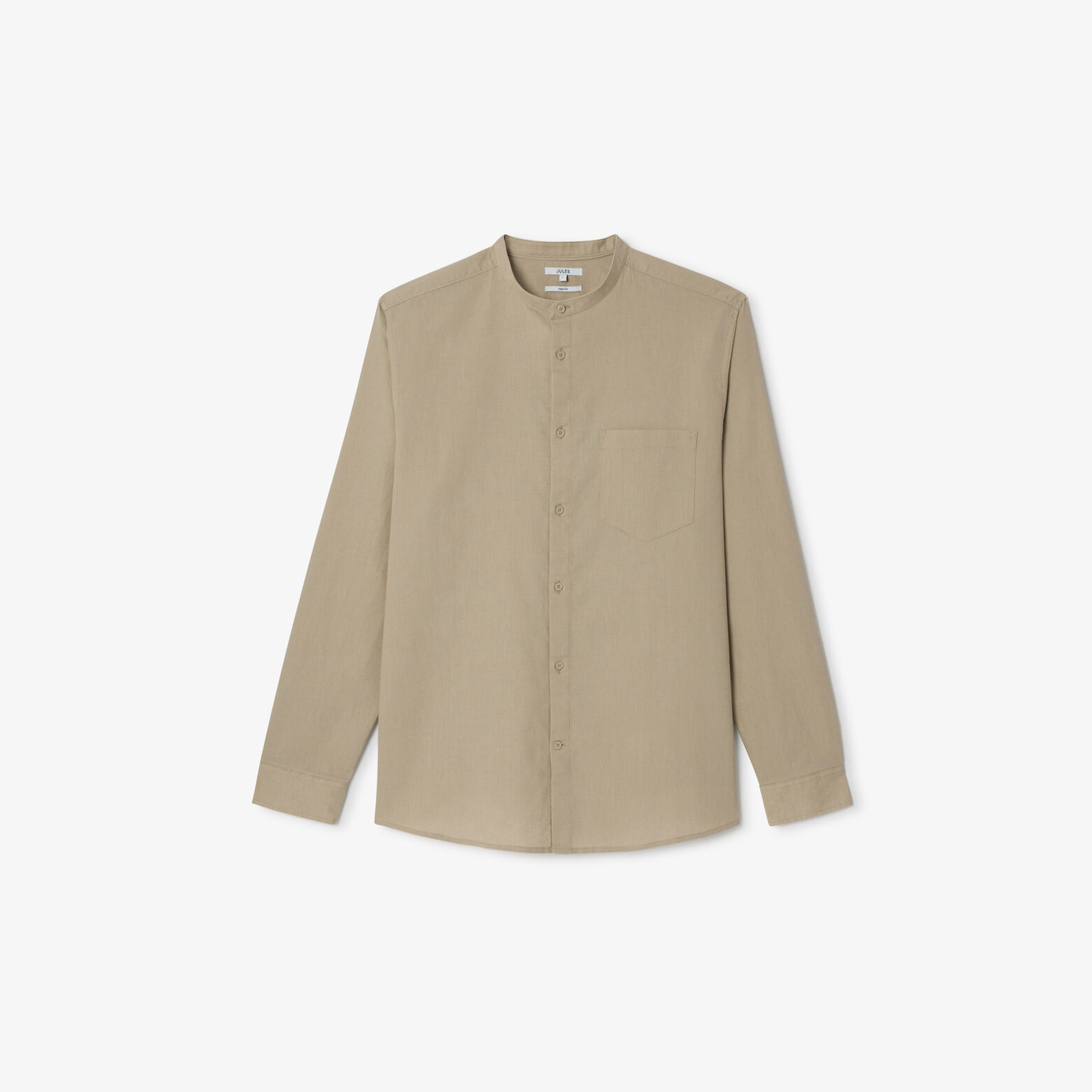 Chemise en coton lin col mao