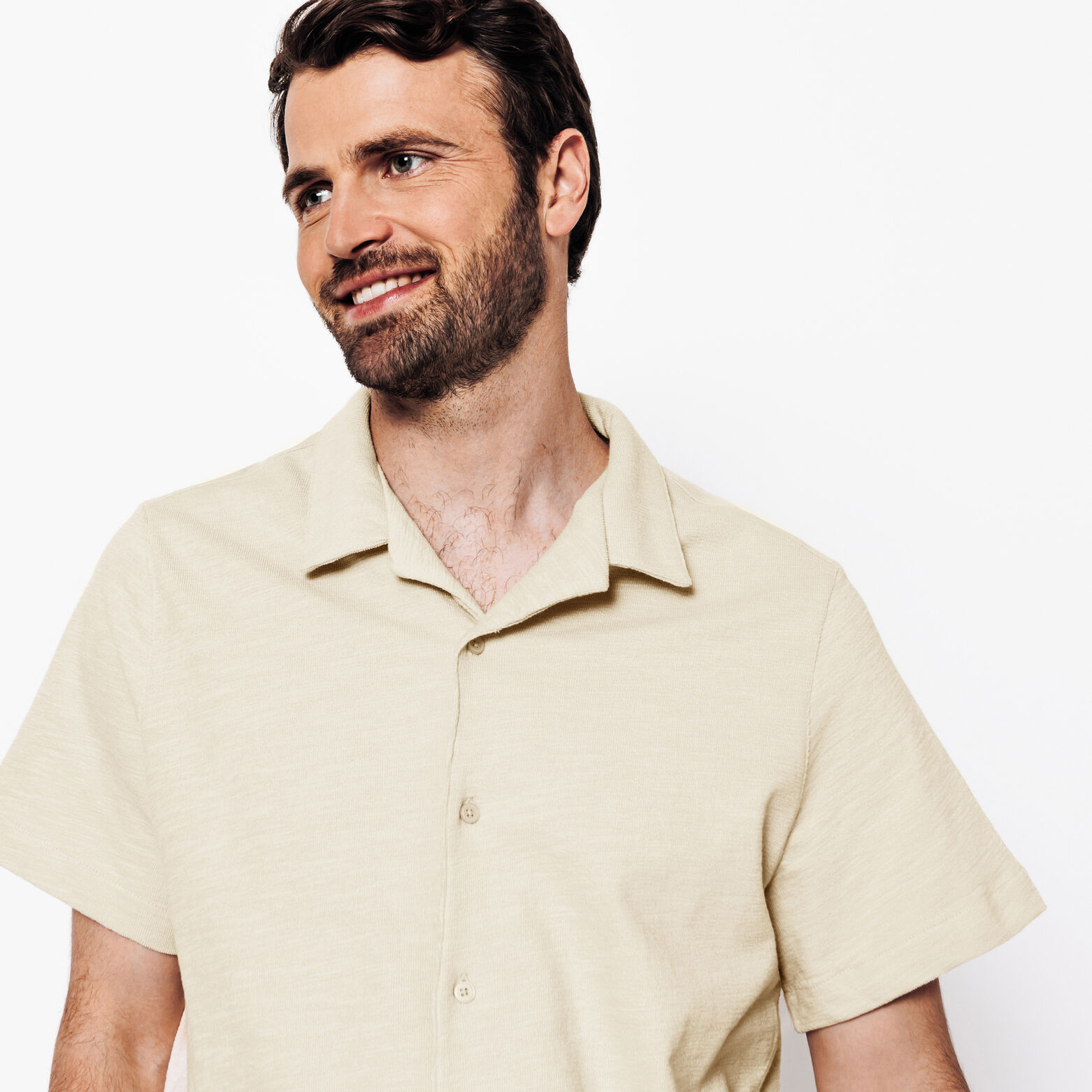 Hemdje in badstof met haaienkraag