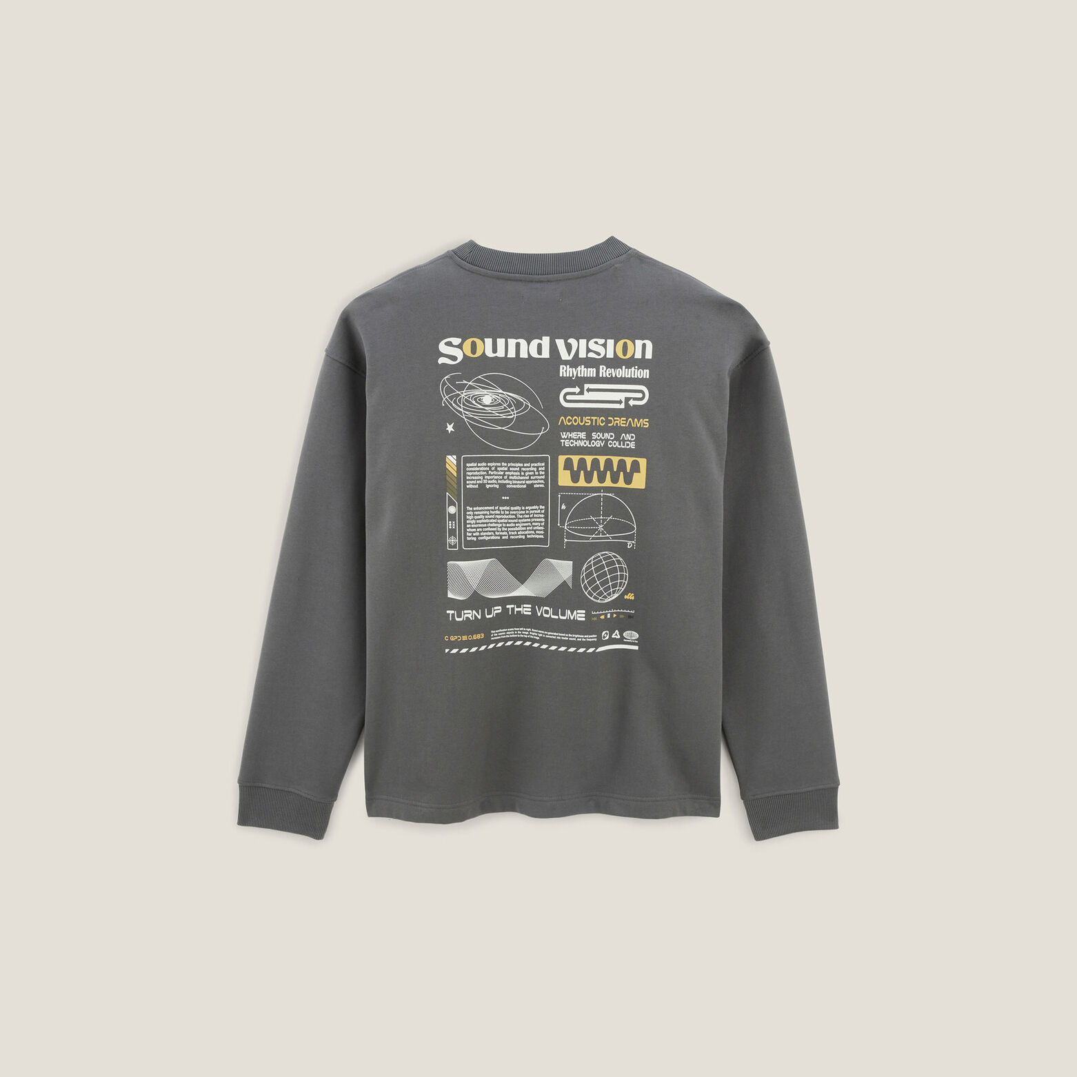 Sweat col rond imprim&eacute; devant et dos