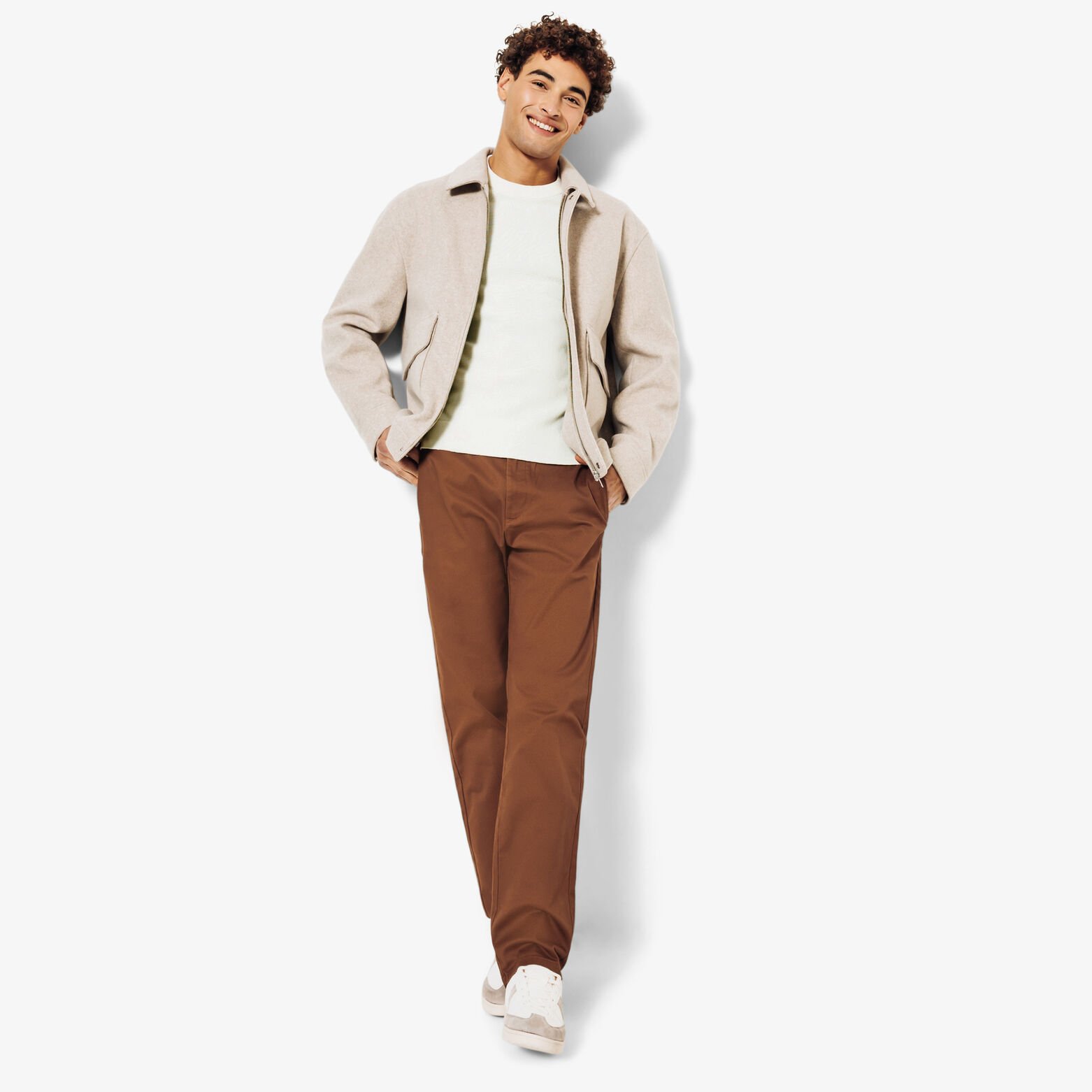 Pull col rond jeux de points