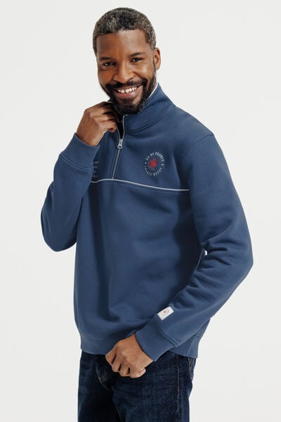 Sweat col montant zipp&eacute; licence France Rugby
