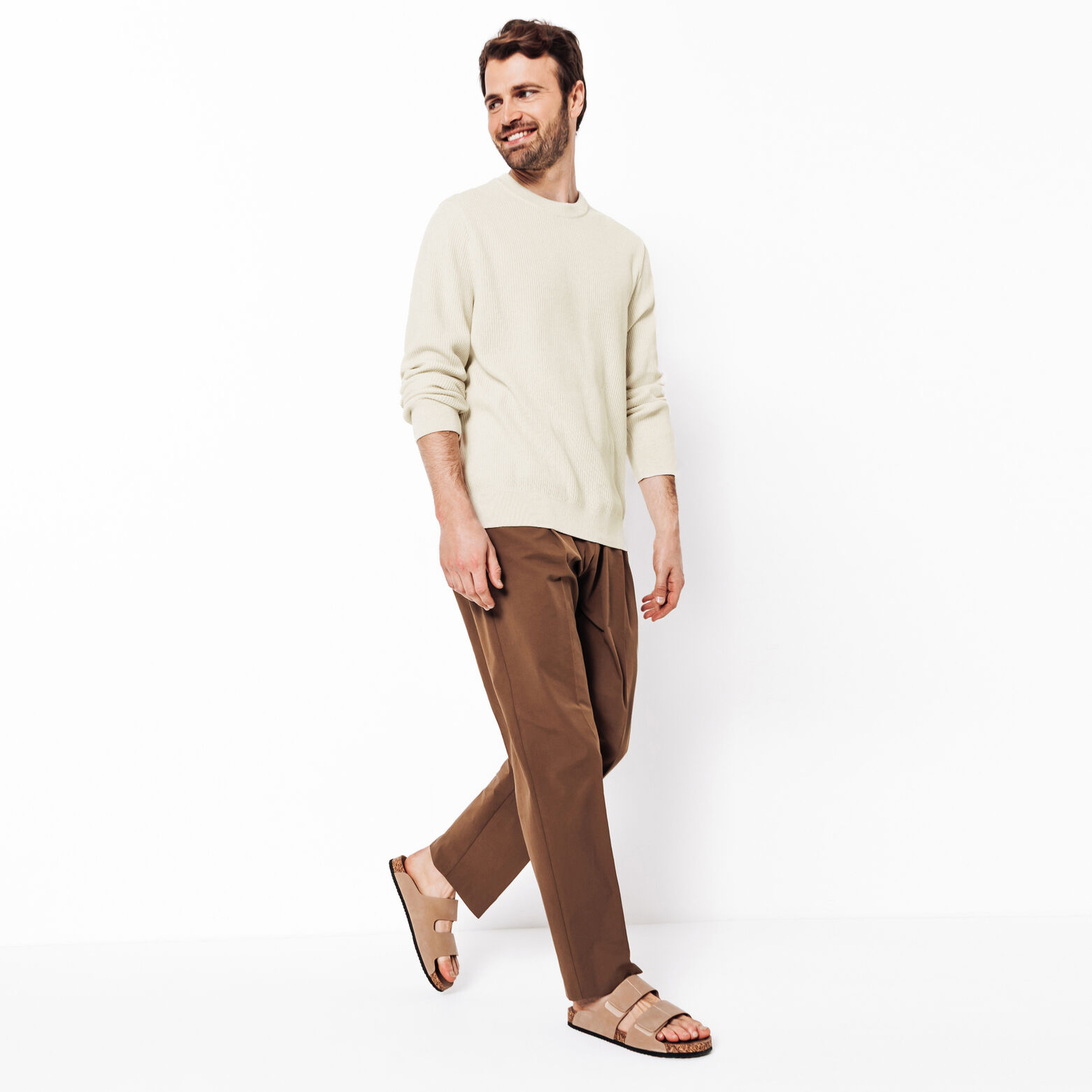 Pull col rond c&ocirc;te fantaisie