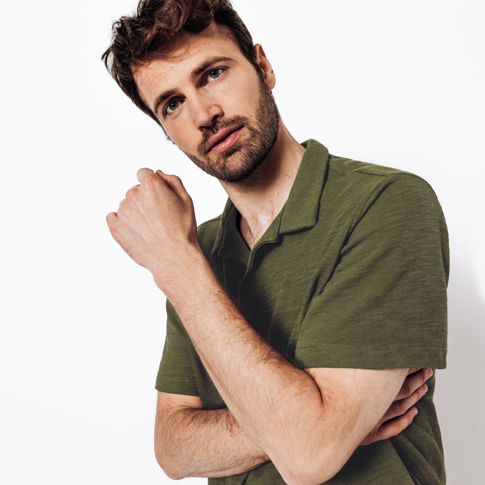 Hemdje in badstof met haaienkraag