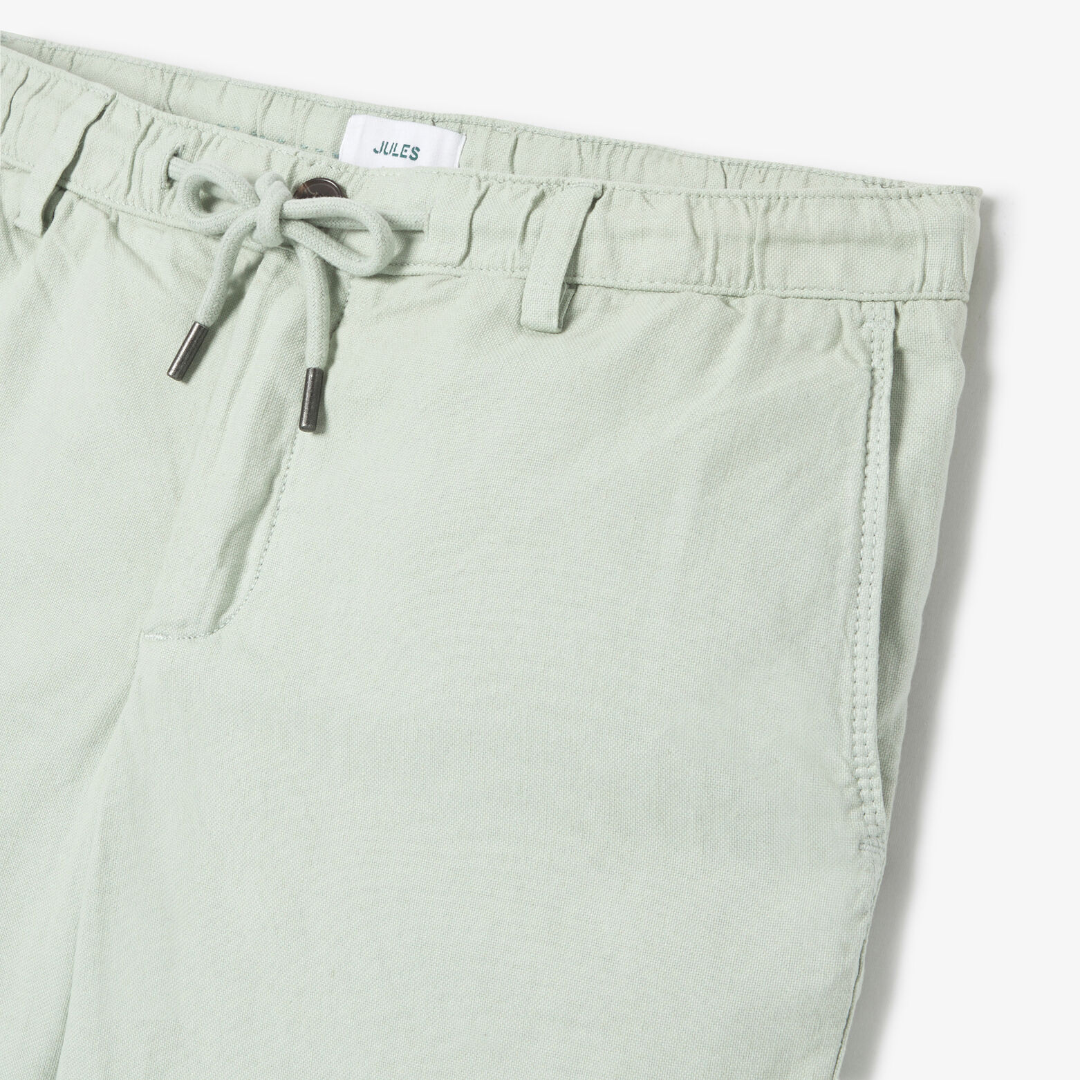 Effen bermuda in katoen en linnen