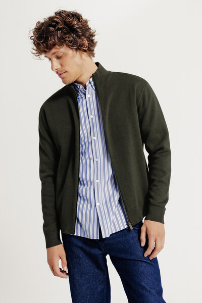 Gilet zipp&eacute; col montant