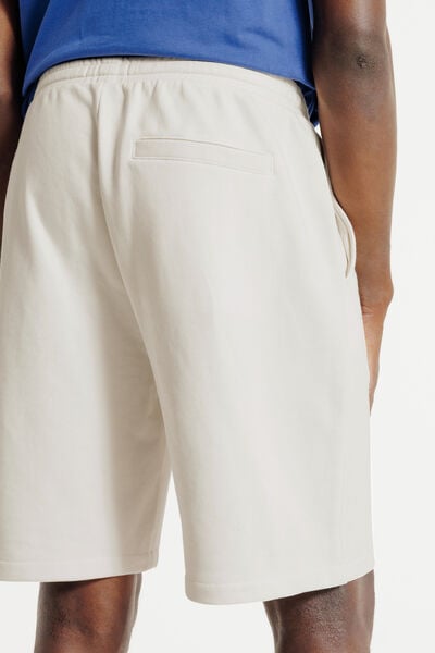 Short en molleton taille &eacute;lastiqu&eacute;e