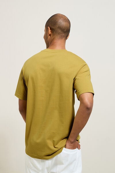 Tee shirt col rond imprim&eacute; en coton