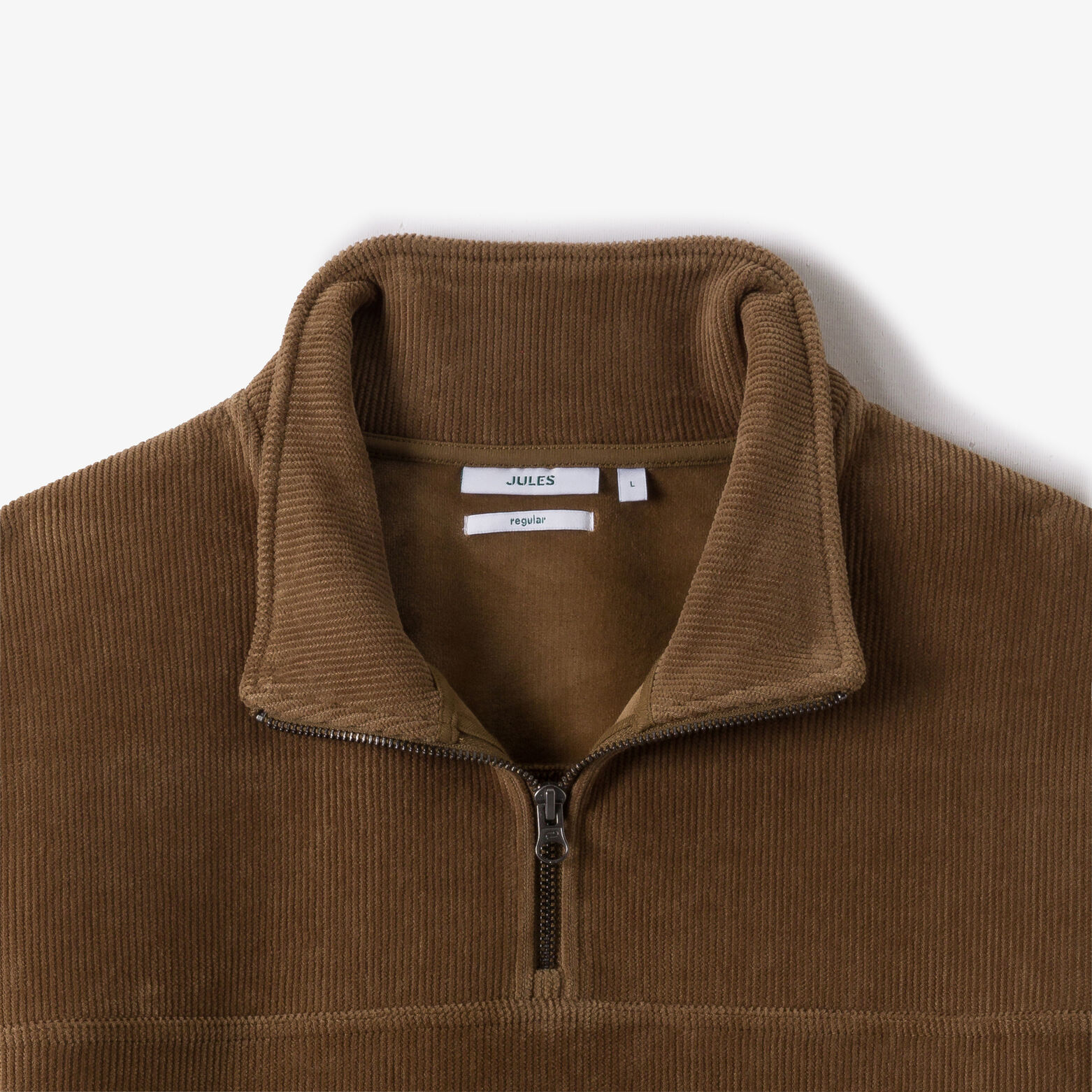 Sweat col montant zipp&eacute; velours