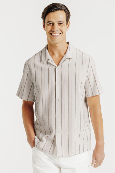 Chemisette en coton ray&eacute;e