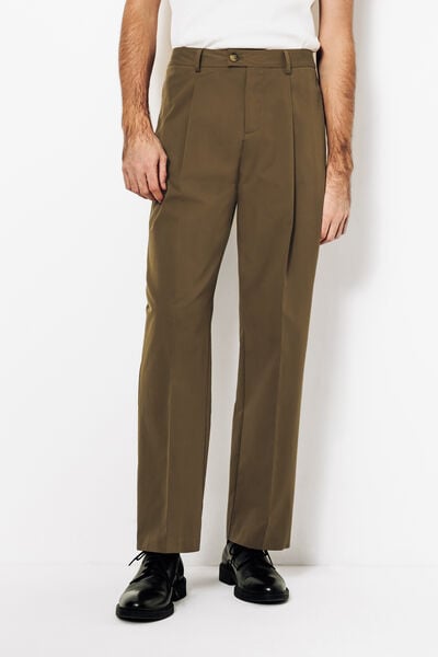 Pantalon chino large l&eacute;ger en  coton