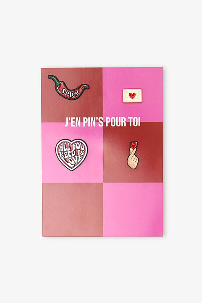 Lot de 4 pins Saint-Valentin
