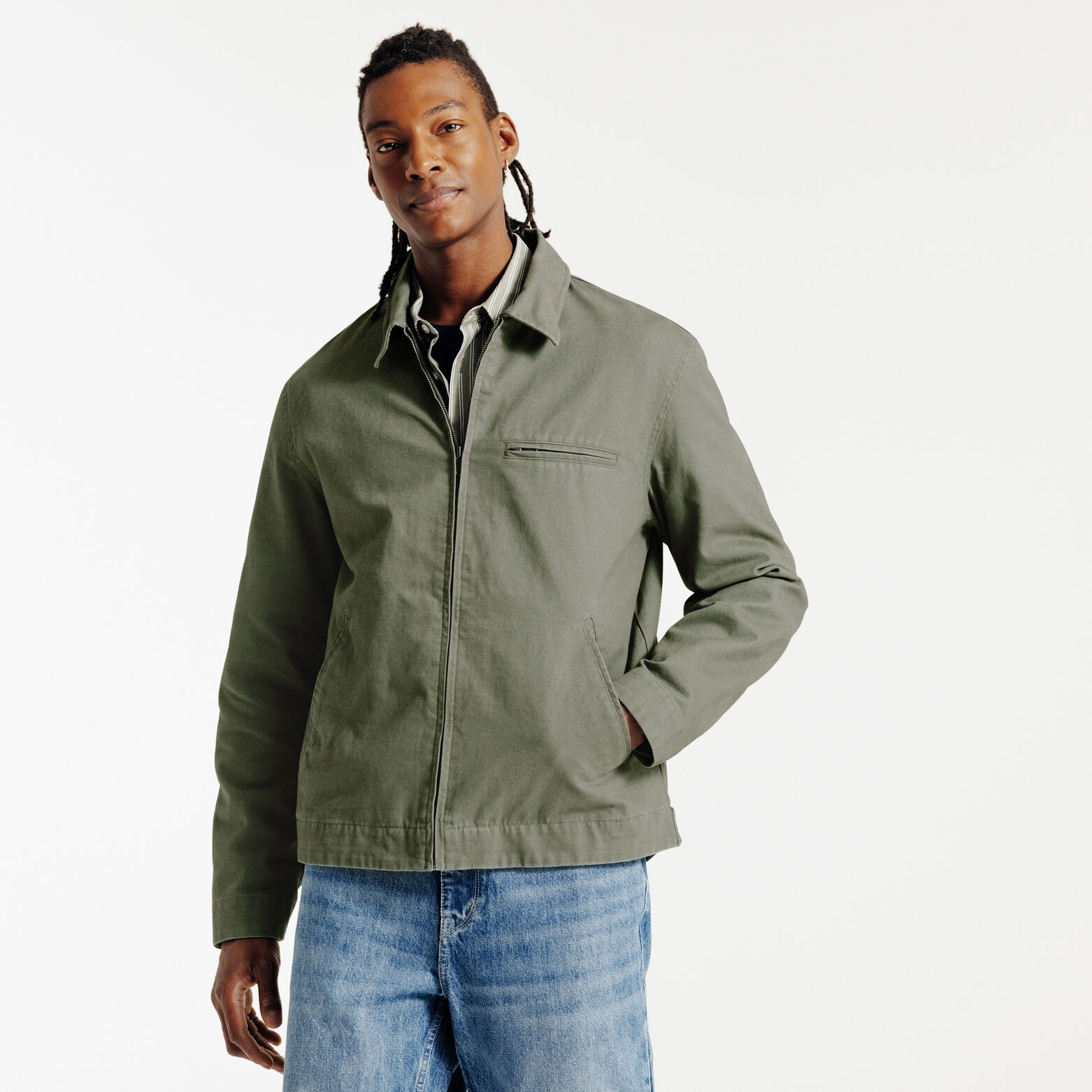 Blouson mi-saison col chemise