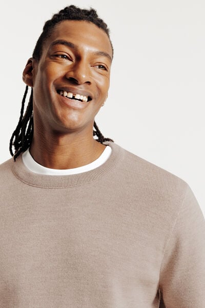 Pull laine col rond Made In France