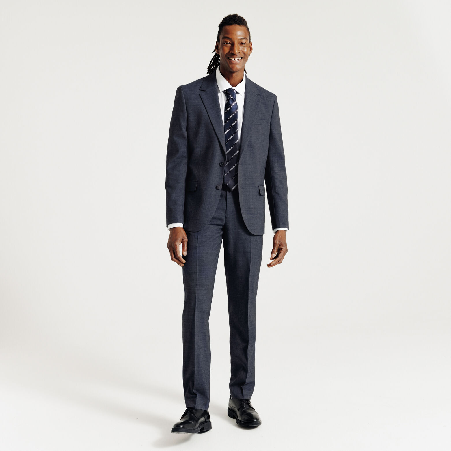 Het pakket tweekleurige confortabel kostuum - Donkerblauw