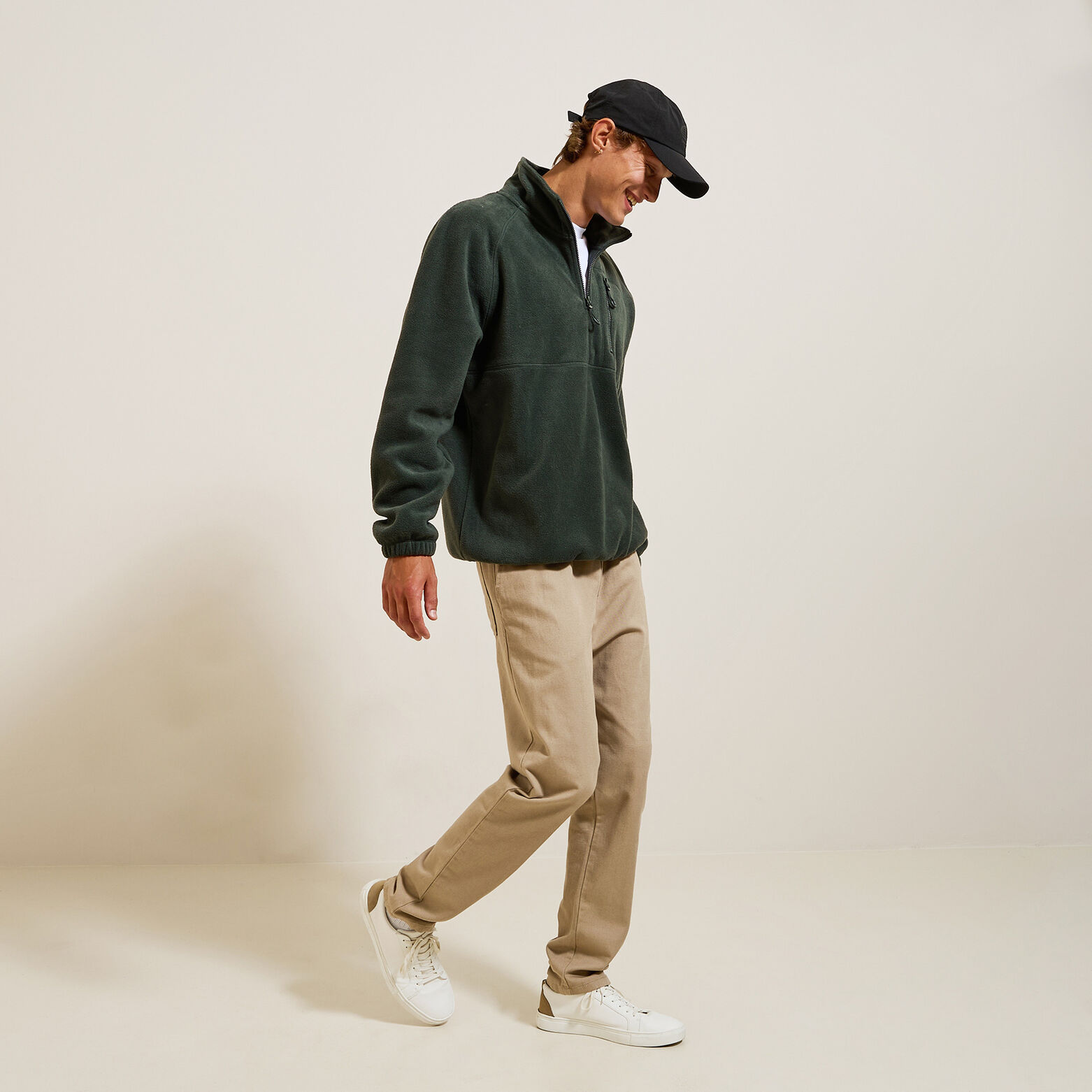 Sweat col montant zipp&eacute; polaire