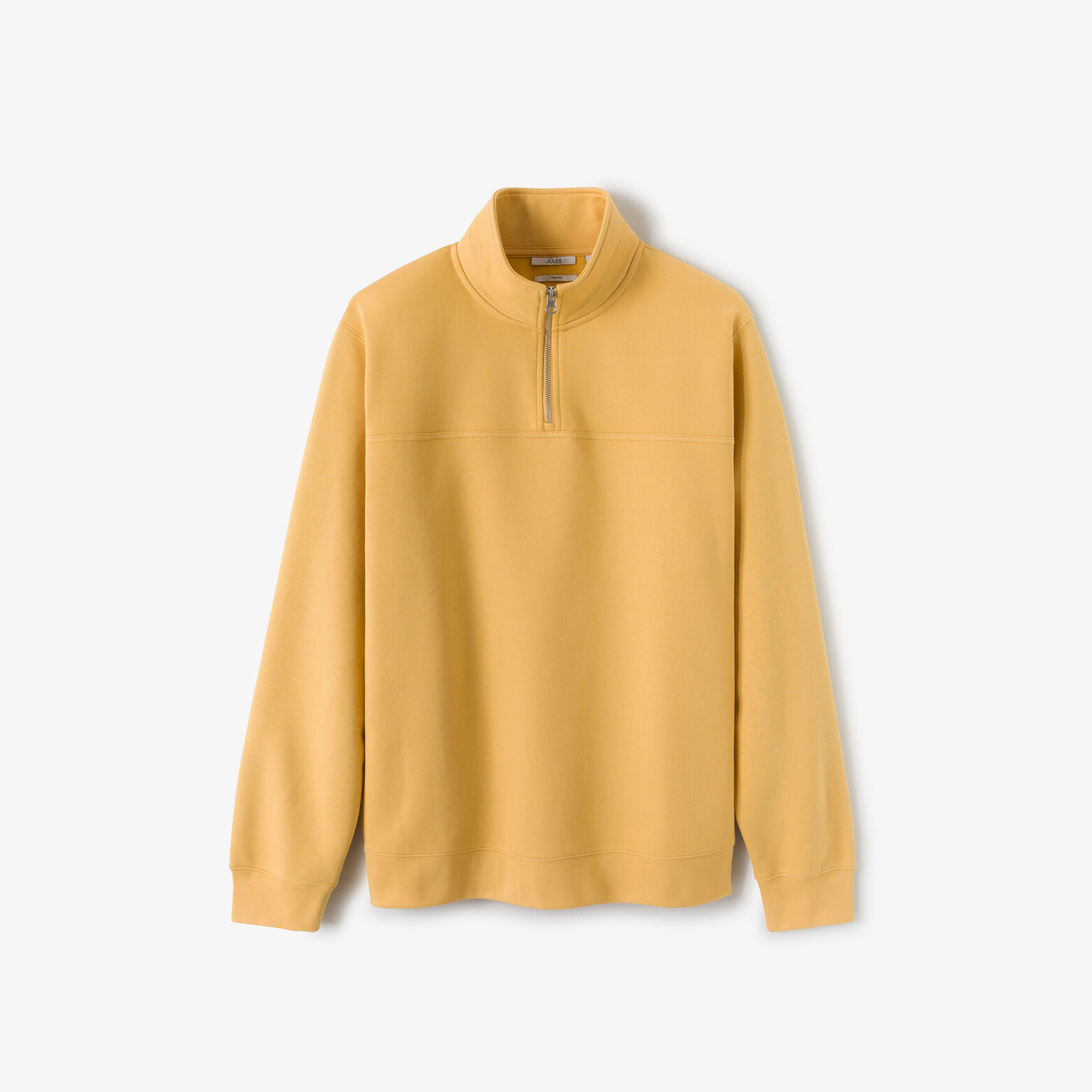 Sweat col montant zipp&eacute; uni