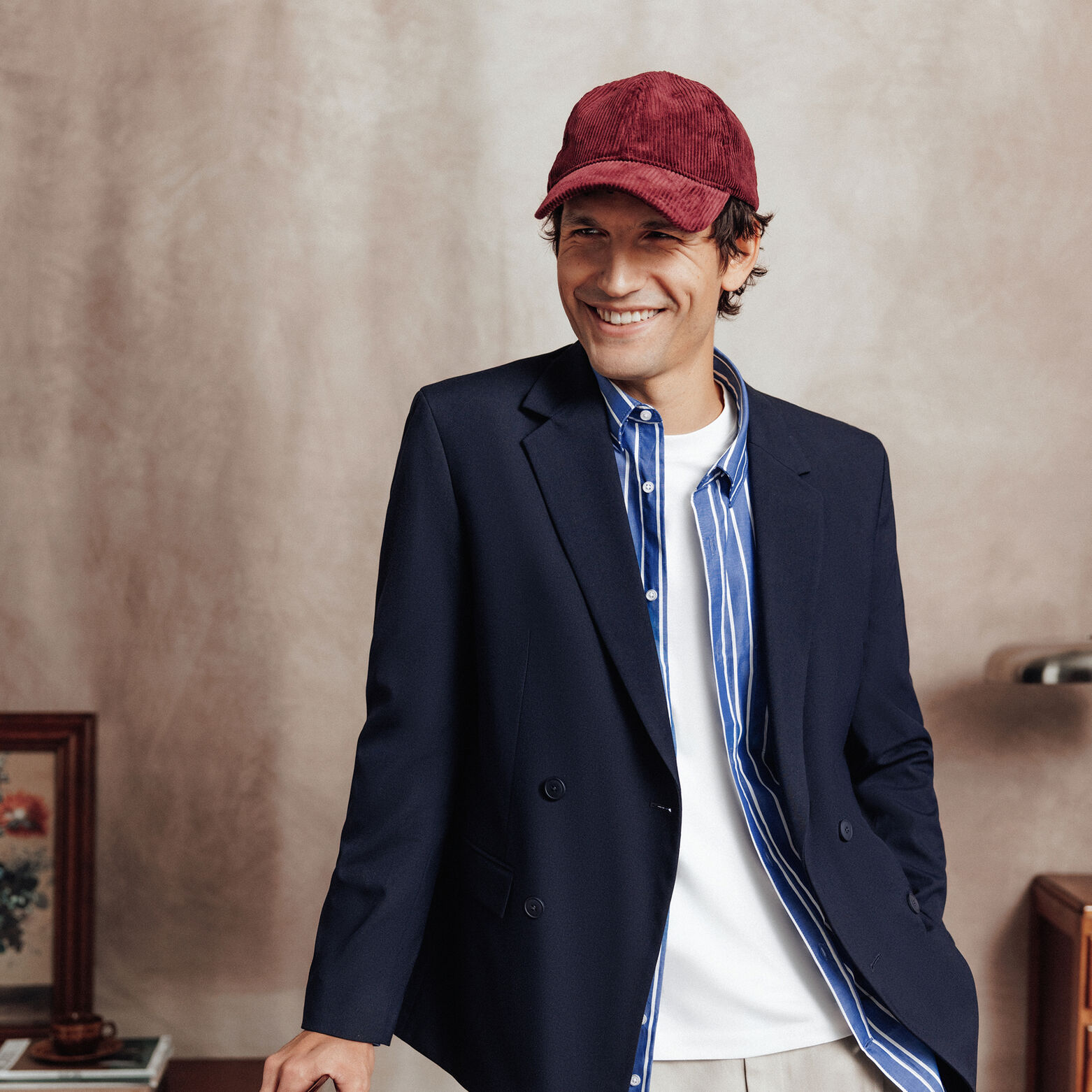 Veste de costume confort double boutonnage