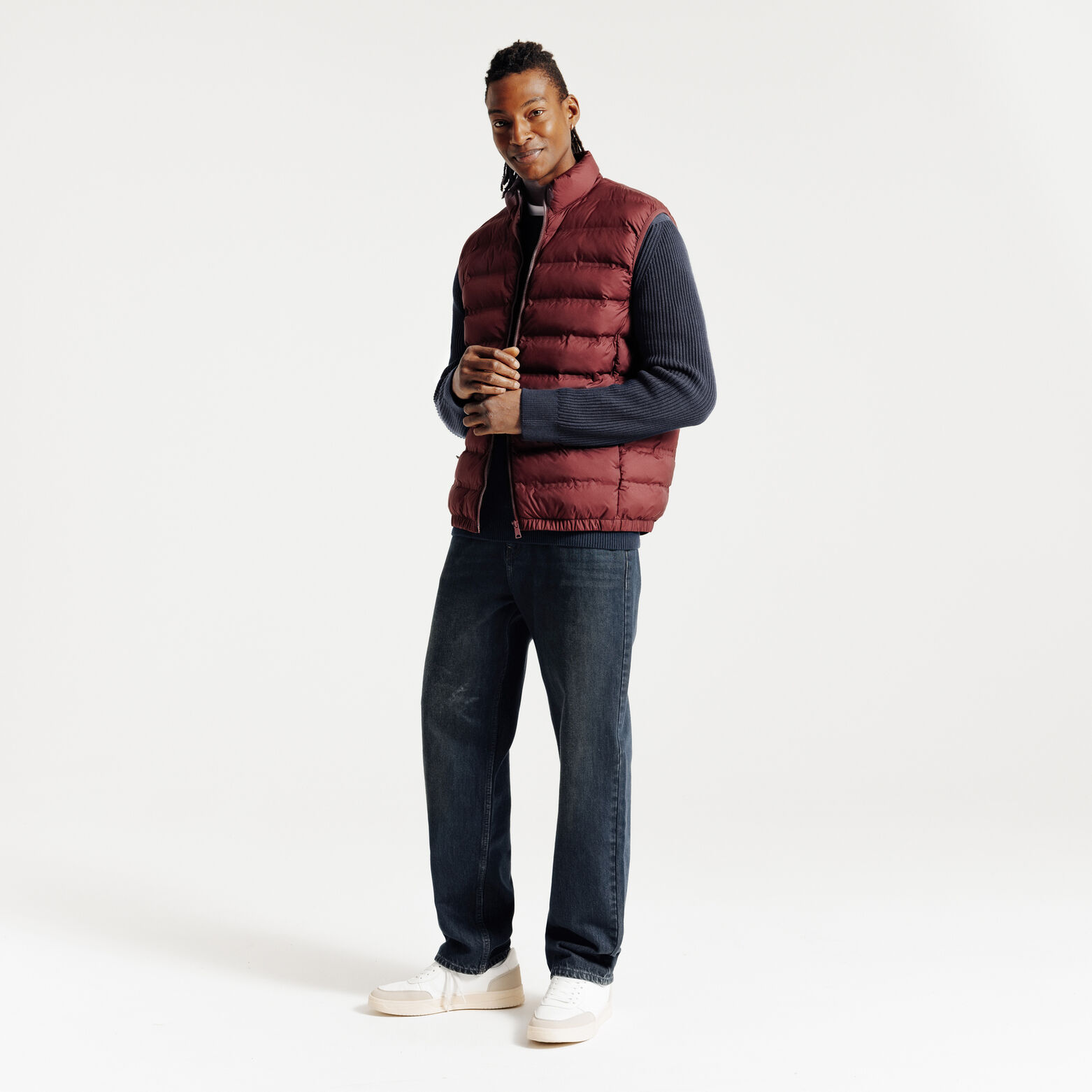 Pull col rond patch &eacute;paules