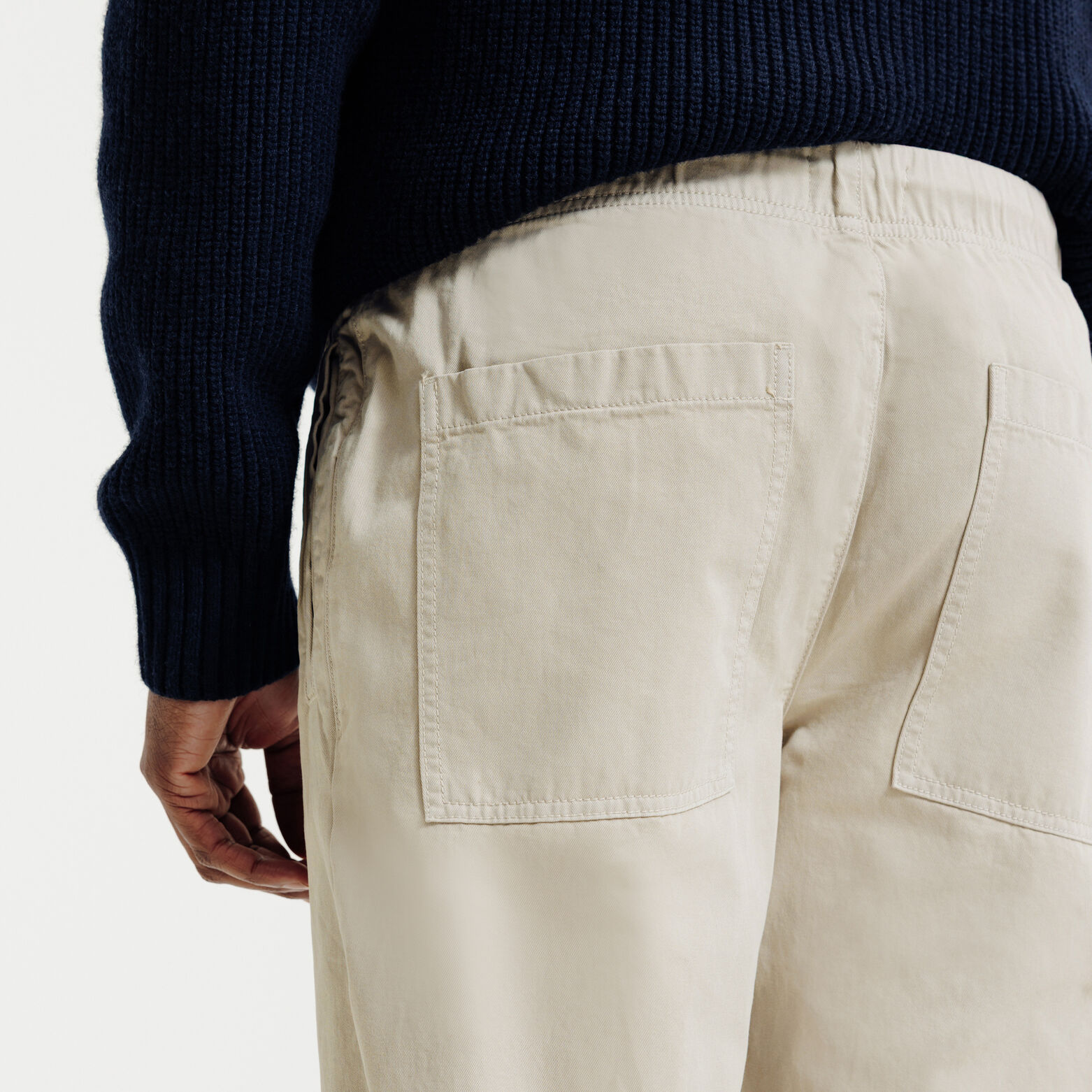 Pantalon straight taille &eacute;lastiqu&eacute;e